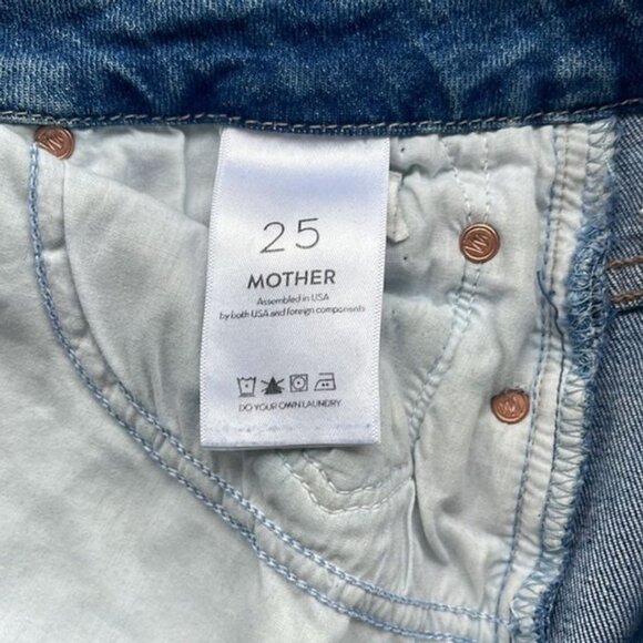 Mother Denim High Waisted Looker Ankle Fray Jeans - Picture 4 of 7